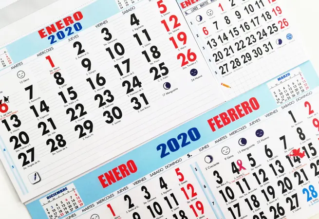 Calendarios — ejemplo 3